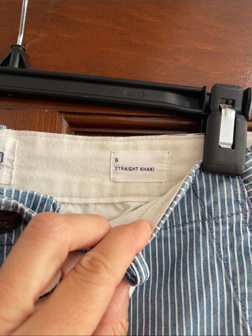 GAP Striped Straight surplus khaki pants size 6 - Picture 4 of 5